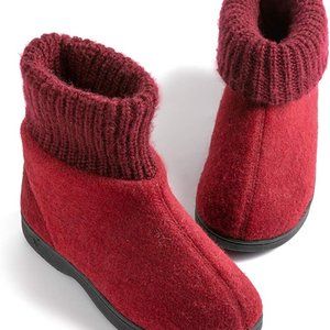 Zigzagger Women's Memory Foam Bootie Slippers, Cozy Winter House Shoes, Size 9